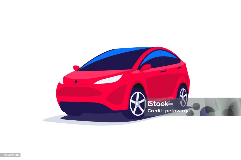 Moderno abstracto Suv Red Car Parking Aislado - arte vectorial de Coche libre de derechos Moderno abstracto Suv Red Car Parking Aislado - arte vectorial de Coche libre de derechos