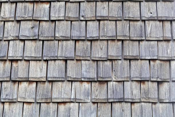 istock Wooden clapboards on a housewall 1166423330