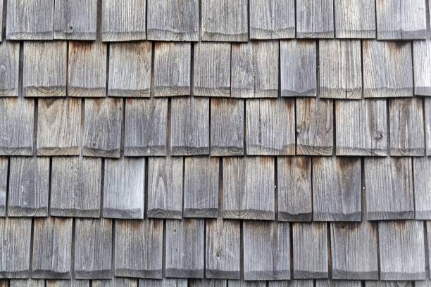 istock Wooden clapboards on a housewall 1166423336
