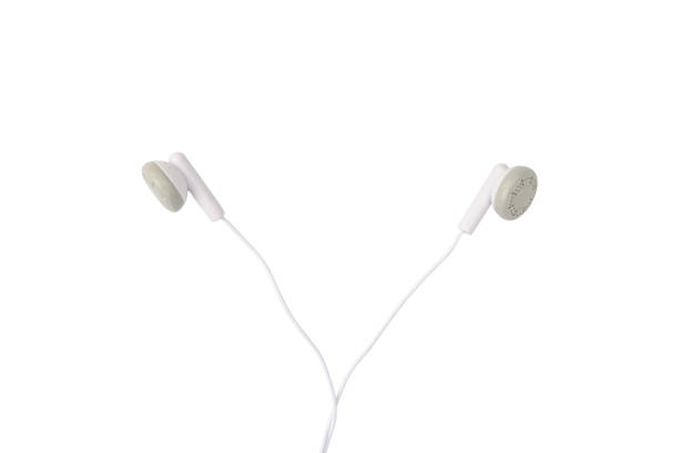 istock white earphones isolated on white background with clipping path 1166427656