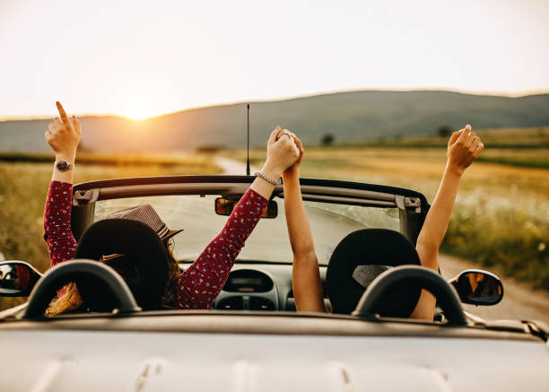 istock Young women traveling by car 1166429970