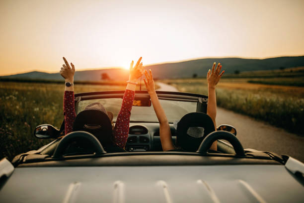 istock Young women traveling by car 1166429971