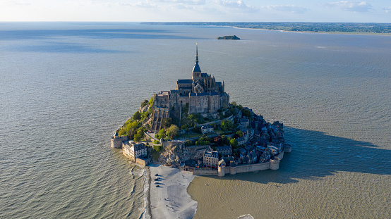 Mont Saint Michel aerial view