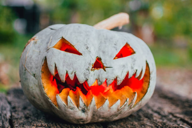 istock scary pumpkin for Halloween in autumn 1166437938
