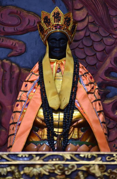 istock Statue of a god in a Chinese temple 1166439297