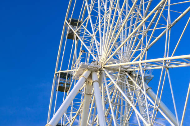 istock Ferris wheel in summer in the blue sky 1166439778