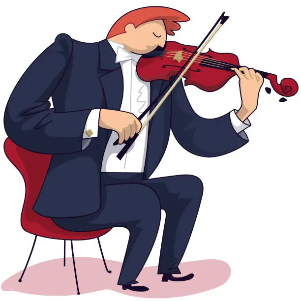 Vector illustration of Violinist