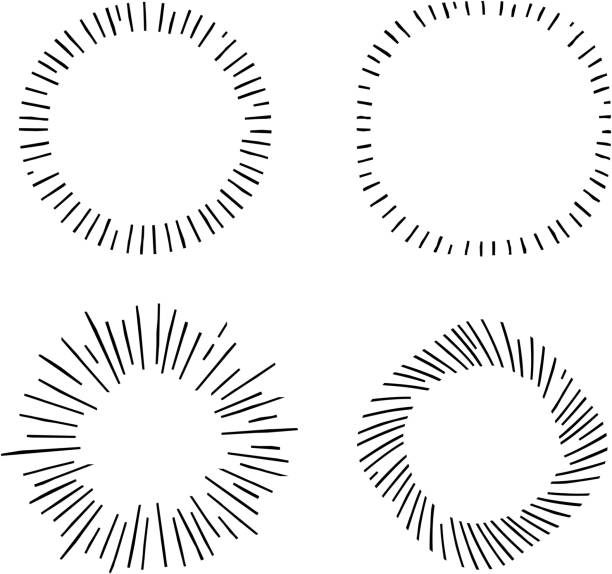 retro starbursts designs retro starbursts design elements set circle borders stock illustrations