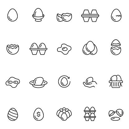 Egg icon set