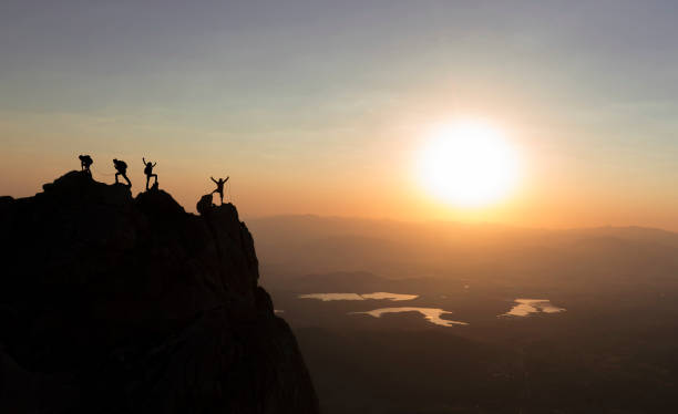istock high altitude mountaineering and happiness together victory 1166444334