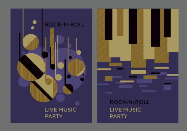 Vector illustration of Music poster template with abstract concept