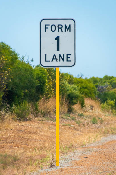 istock Form One Lane street sign in Australia 1166445653