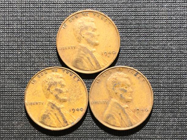 istock Close up of 1940 Lincoln cent - wheat ear penny 1166445867