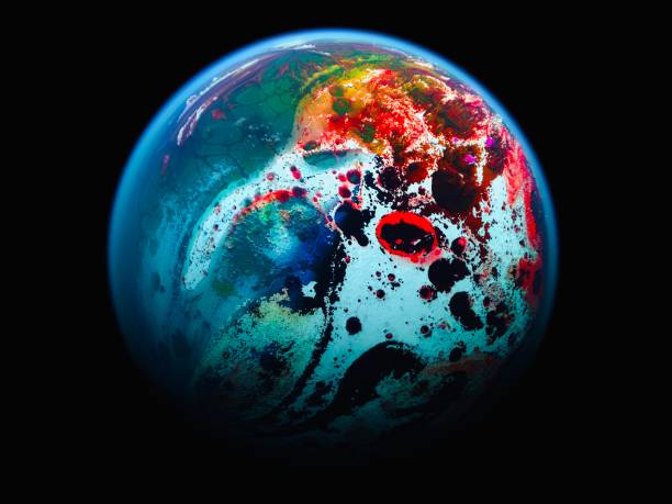 istock 3d rendere of abstract planet earth  with blue atmosphere 1166448763