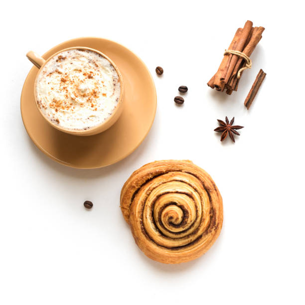 Pumpkin Spice Latte and Cinnamon Bun