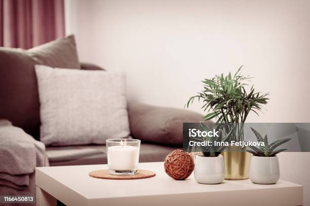 Still Life Home Atmosphere Stock Photo - Download Image Now - Candle, Living Room, Domestic Life