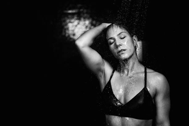 Beautiful Woman Taking a Shower