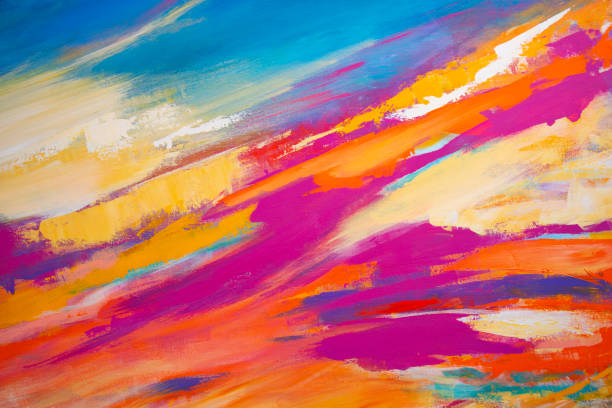 크리에이티브 아트 배경 - tempera painting colors multi colored spectrum 뉴스 사진 이미지