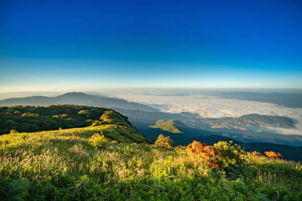 top view from the mountain and the cloud