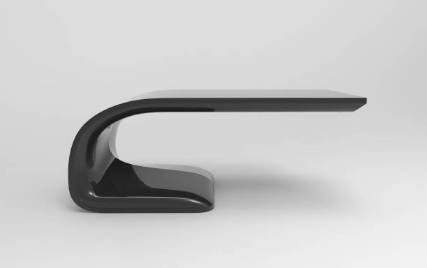 istock 3d Illustration of 3D illustration of modern coffee table office table on a white background 1166459656