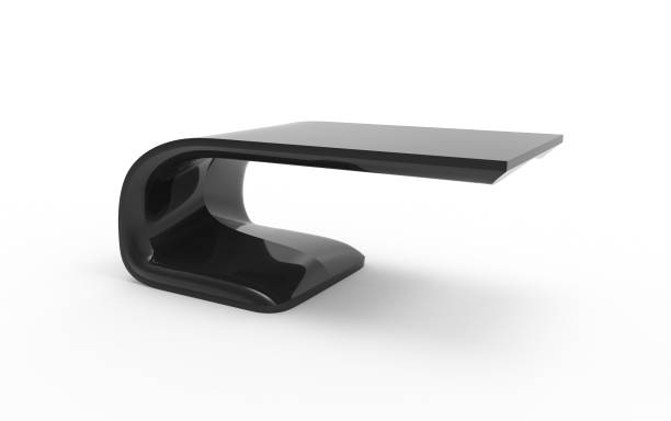 istock 3d Illustration of  modern office table on a white background 1166459663