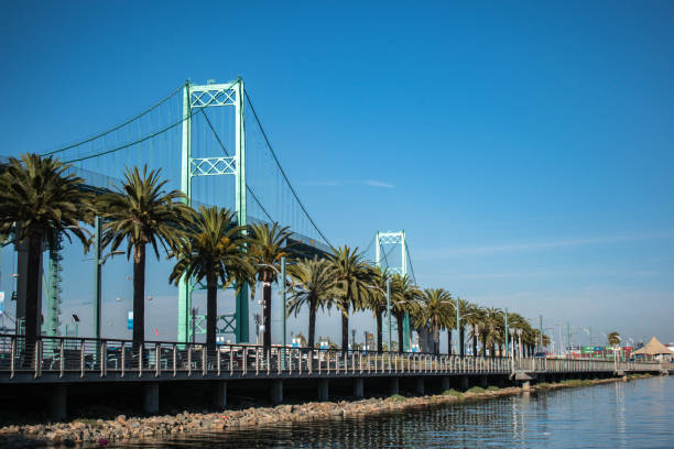 istock San Pedro docks with Vincent Thomas Bridge at dusk 1166468404