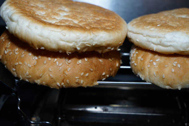 Tasty hamburger in your own kitchen crafted from beef