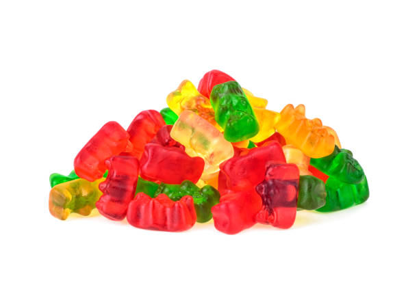 istock Pile of multicolored jelly bears candy on a white background. Jelly Bean. 1166474018