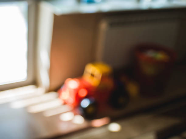 blurred background of baby toys