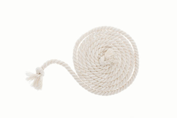 istock long white twisted rope with knots isolated on white 1166478338