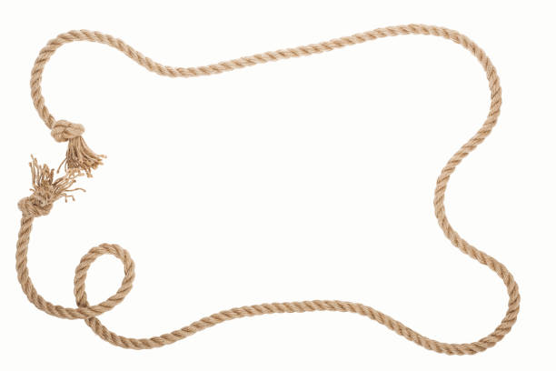 istock frame of brown and jute rope with knots isolated on white 1166478342