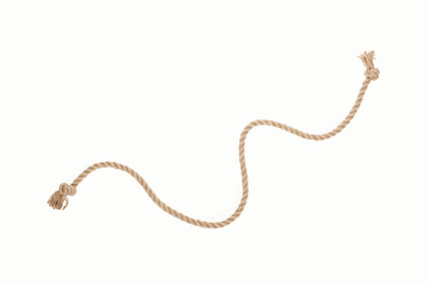 istock brown jute waved rope with knots isolated on white 1166478346