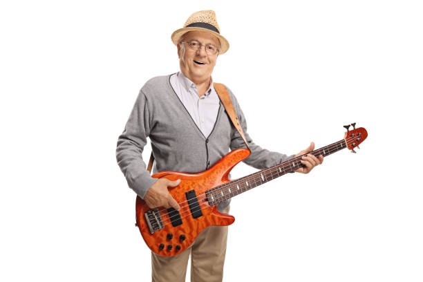 istock Elderly gentleman playing a bass guitar 1166478893