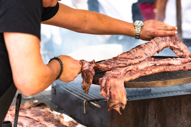 istock The meat on the grill. 1166481458