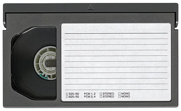 Photo of High resolution isolated betacam tape on white background