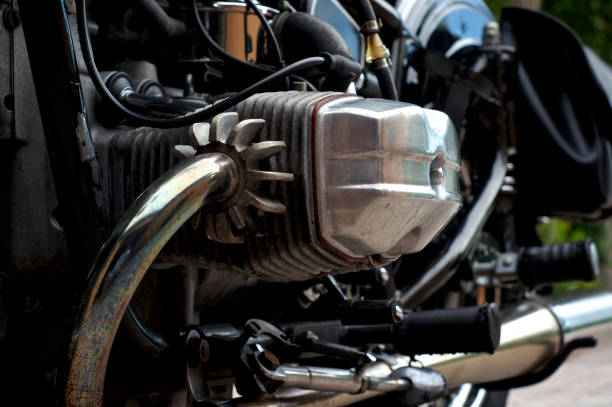 istock close up of vintage boxer style motorcycle engine 1166494246