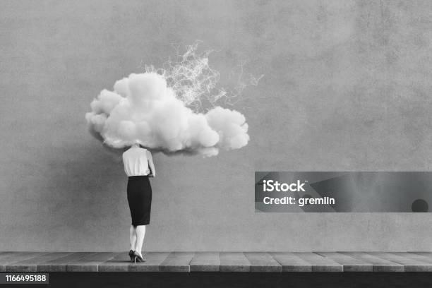 Cloud Computing Businesswoman Stock Photo - Download Image Now - Cloud - Sky, Women, Cloud Computing