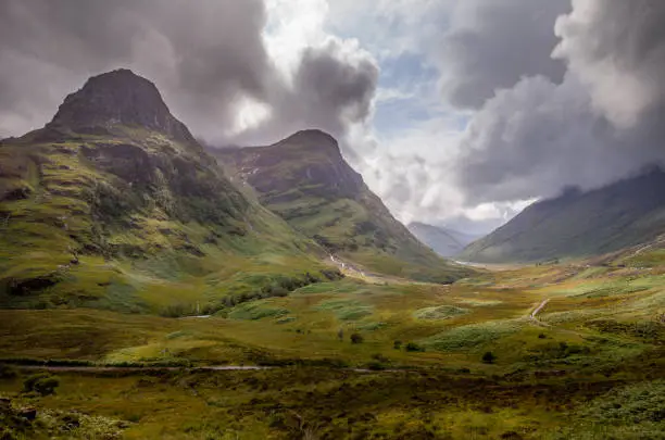 A view of Glen Coe in Scotland.