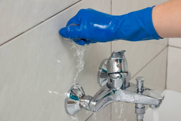 istock Plumbing fixtures cleaning process from limescale 1166511703