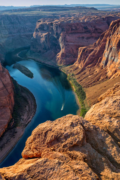 подковы бенд lookout - glen canyon стоковые фото и изображения