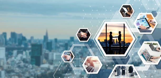 istock Business and communication network concept. Business partnership. 1166516803