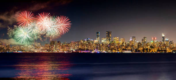 istock fireworks with cityscape in the background 1166519471