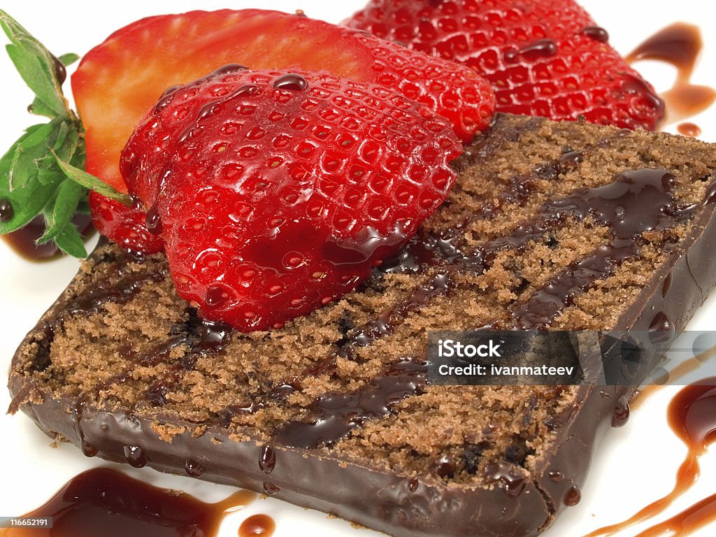 Chocolate Cake with Strawberry Chocolate cake with strawberry Baked Stock Photo