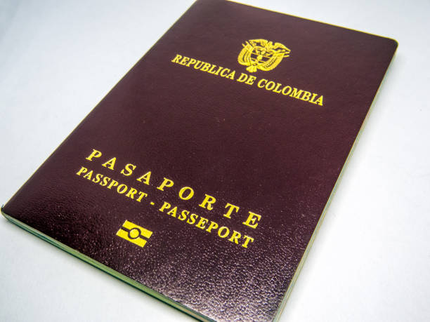 istock Colombian Passport cover isolated white background 1166522973