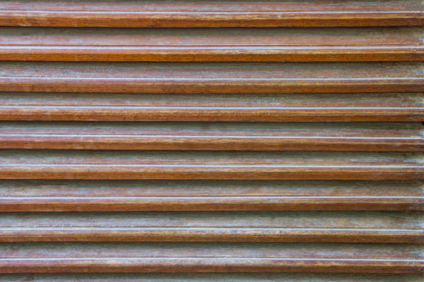 Close up, Parallel wooden slats texture. as an element of decor interior and ventilation.