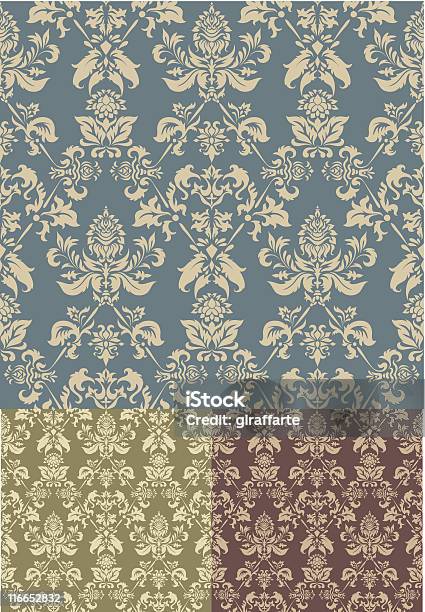 Vettore Seamless Pattern - Immagini vettoriali stock e altre immagini di Antico - Vecchio stile - Antico - Vecchio stile, Botanica, Curvo