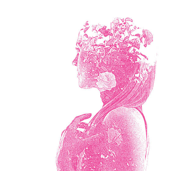 istock Multiple Exposure of young woman and flowers 1166528774