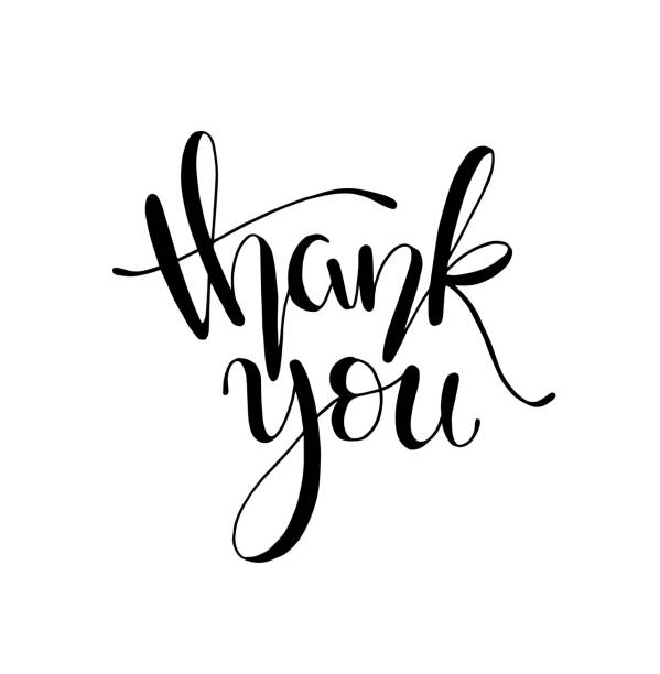 istock Thank you, hand lettering text stock illustration 1166528850