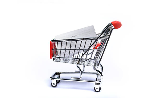 istock Shopping cart with receipt 1166543598