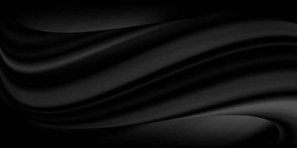 istock Abstract black luxury fabric background with copy space 1166544559